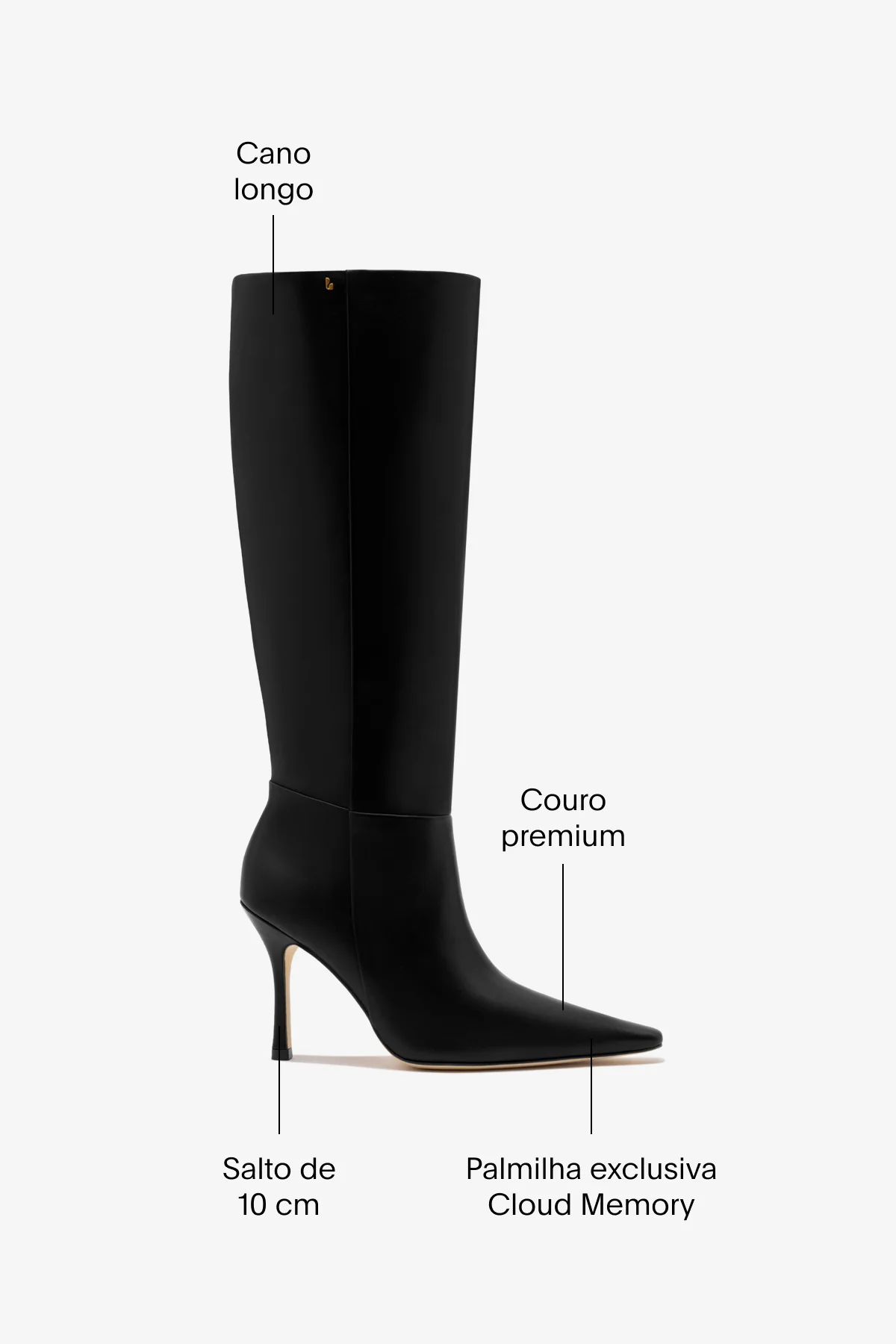 Bota Carine Couro Preto - Image 5