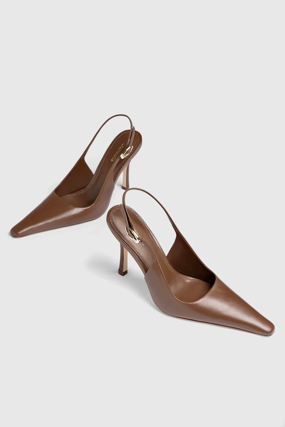 Slingback Carine Couro Marrom - Image 6