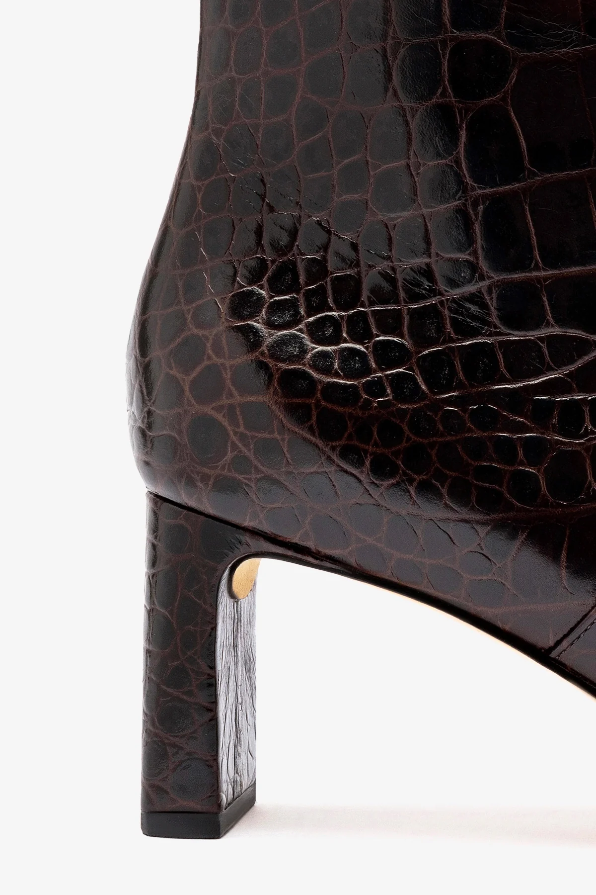 Bota Alexis Couro Croco Marrom - Image 4