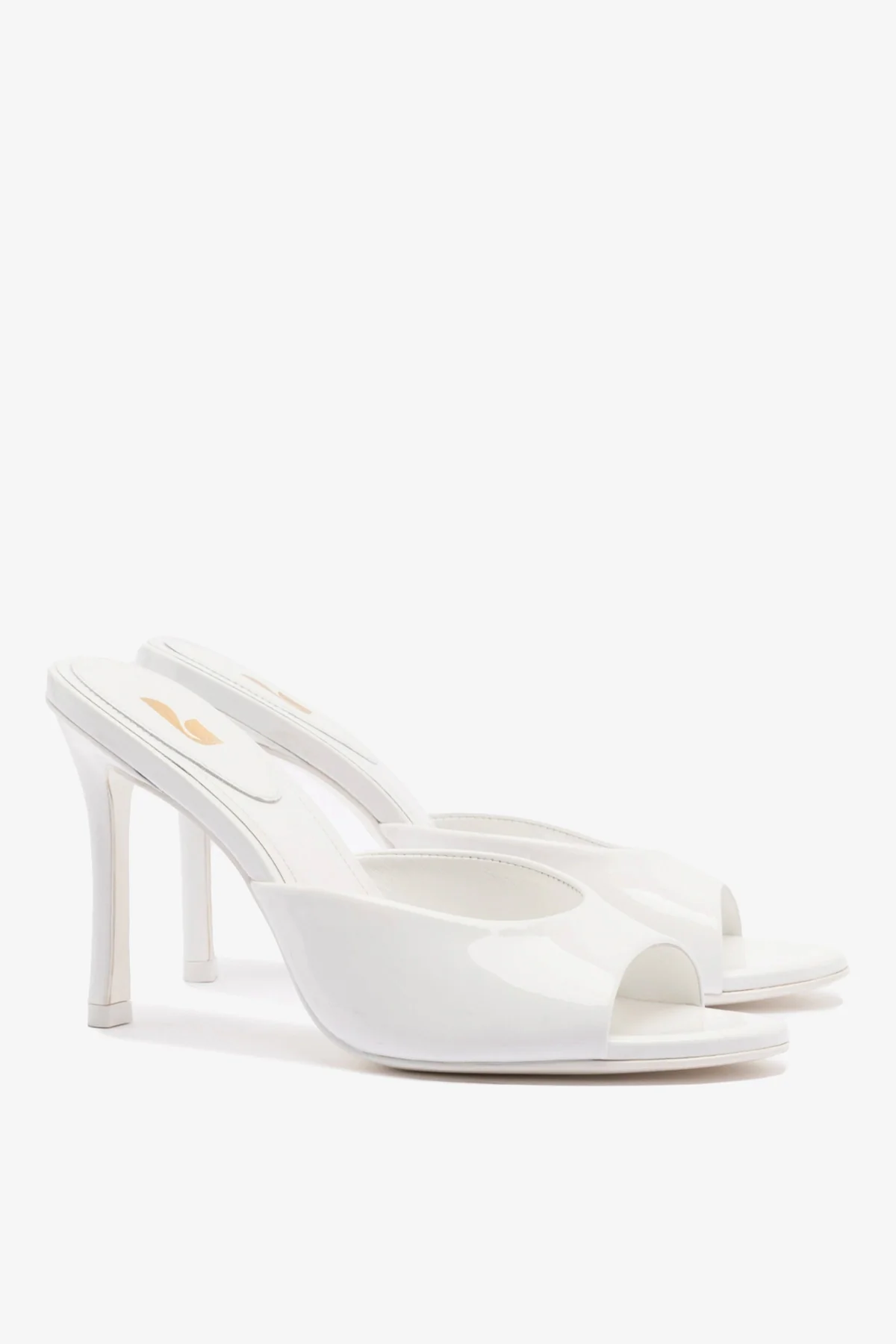 Mule Jasmine Hi Couro Verniz Branco - Image 3