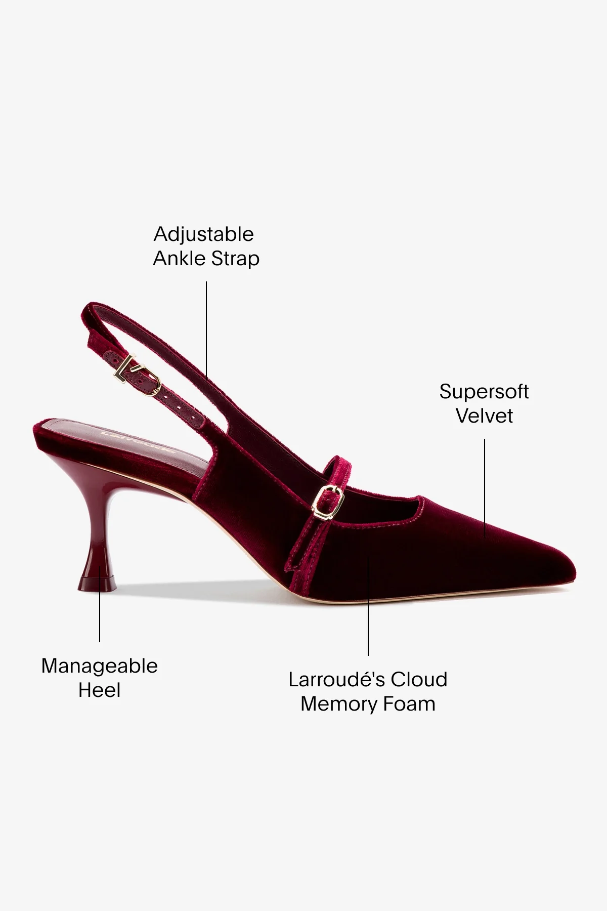 Slingback Ines Veludo Vinho - Image 5